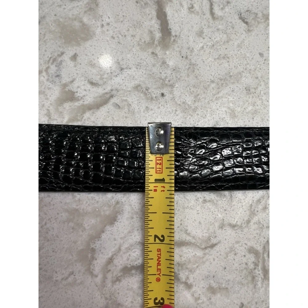 Genuine American Alligator Made In USA Black Belt Sz 38  1.2 Inch Use Own Buckle